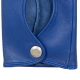 Dents Womens Leather Driving Gloves in Marine Blue