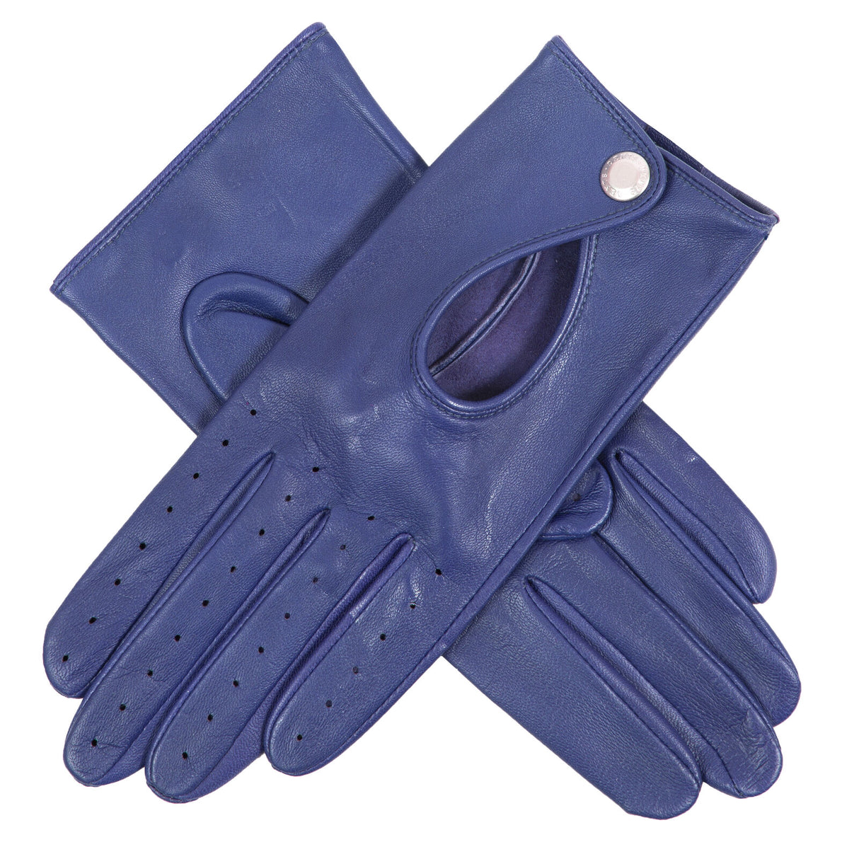 Dents Womens Leather Driving Gloves in Marine Blue