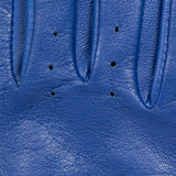 Dents Womens Leather Driving Gloves in Marine Blue