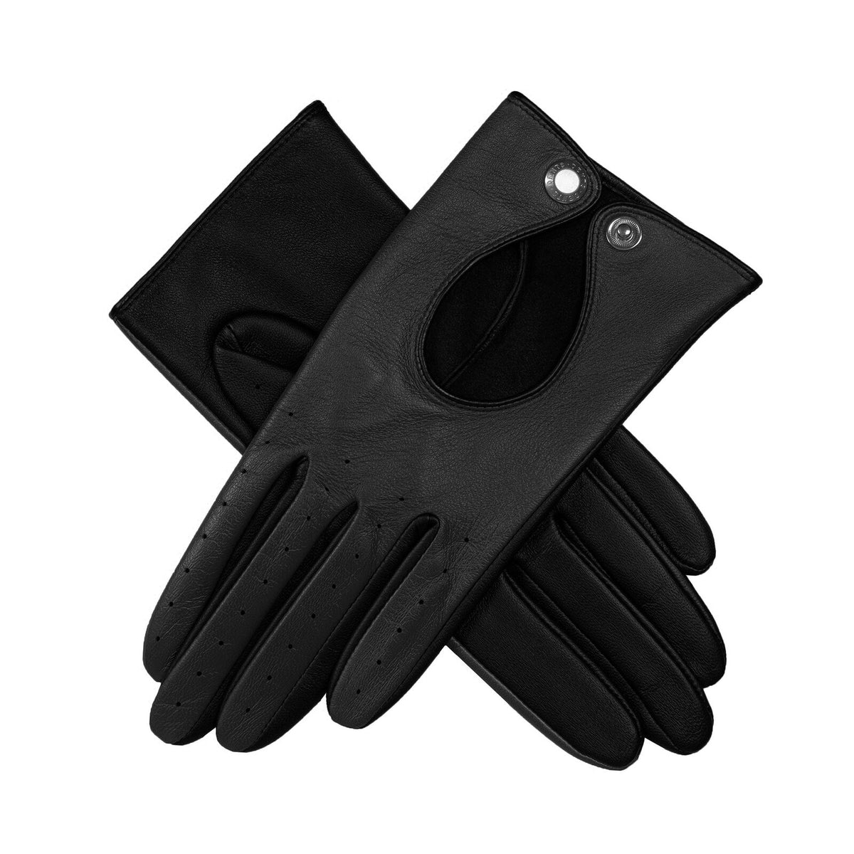 Dents Women’s Touchscreen Leather Driving Gloves in Black - 7