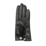 Dents Womens Touchscreen Leather Driving Gloves in Black