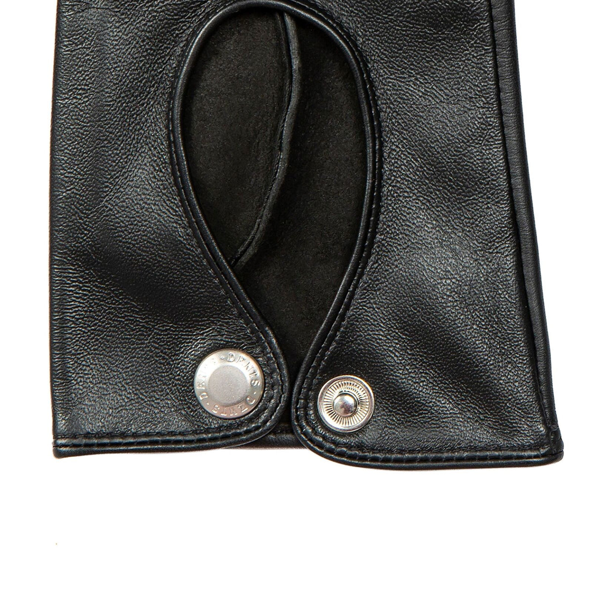 Dents Womens Touchscreen Leather Driving Gloves in Black