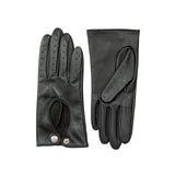 Dents Womens Touchscreen Leather Driving Gloves in Black