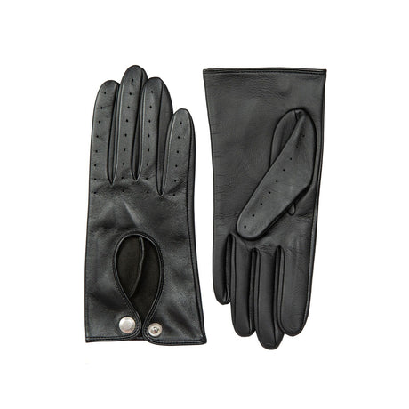 Dents Womens Touchscreen Leather Driving Gloves - Black