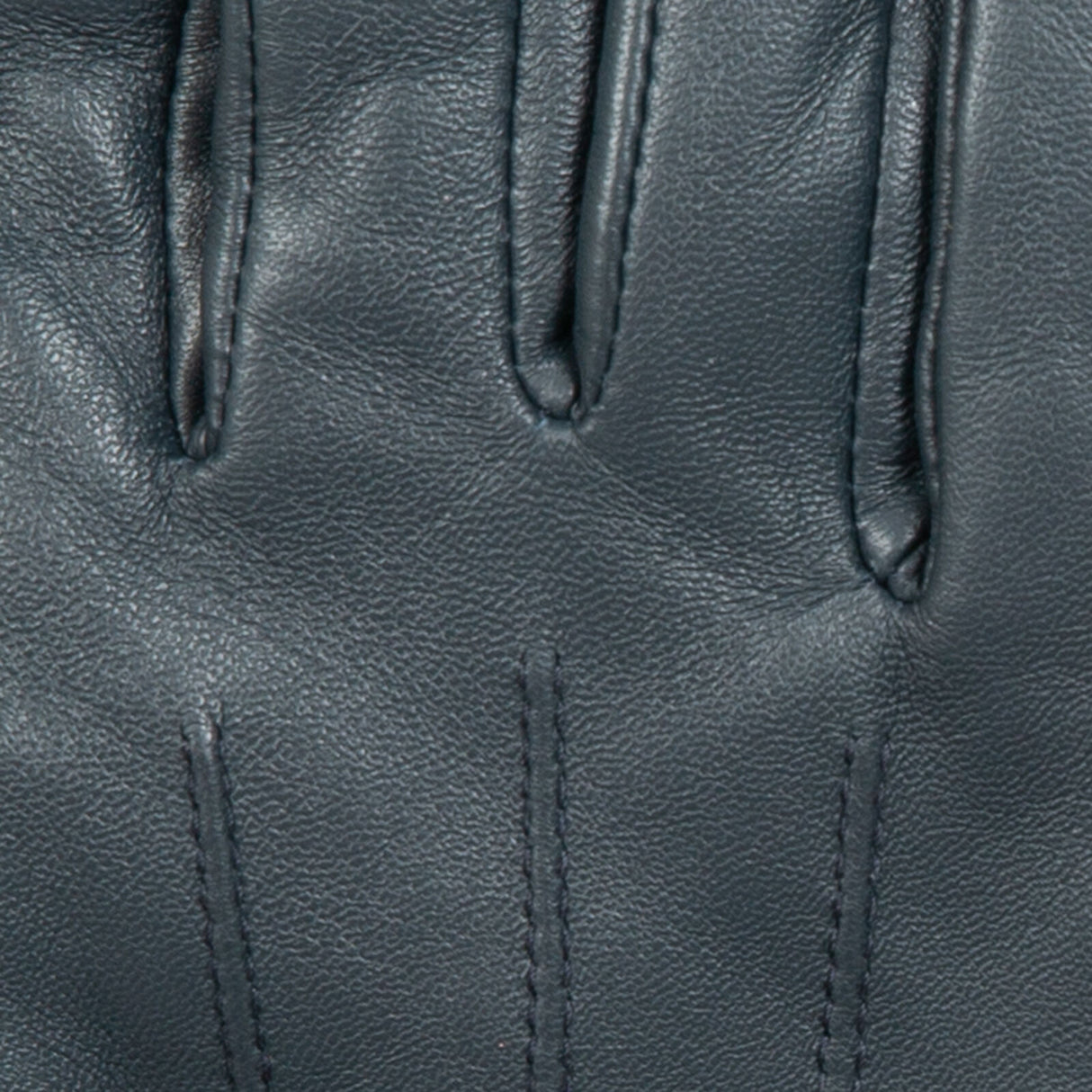 Dents Womens Touchscreen Three-Point Lined Leather Gloves with Faux Fur Cuffs In Navy