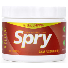 Xlear Spry Sugar-Free Chewing Gum 100 Pieces - Natural Cinnamon (Xylitol)