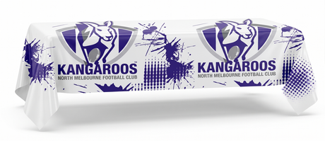 North Melbourne Kangaroos AFL Plastic Table Cover - 200x100cm (Officially Licensed)