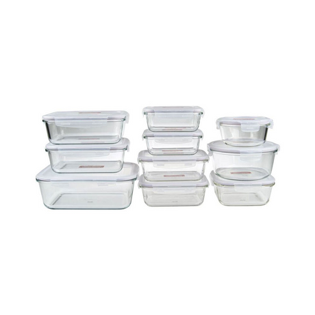Lock & Lock 10-Piece Borosilicate Glass Complete Storage Container Gift Set w/ Lids