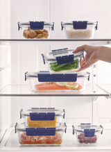 9 Piece LocknLock Top Class Borosilicate Glass Food Storage Container Gift Set (with Lids)