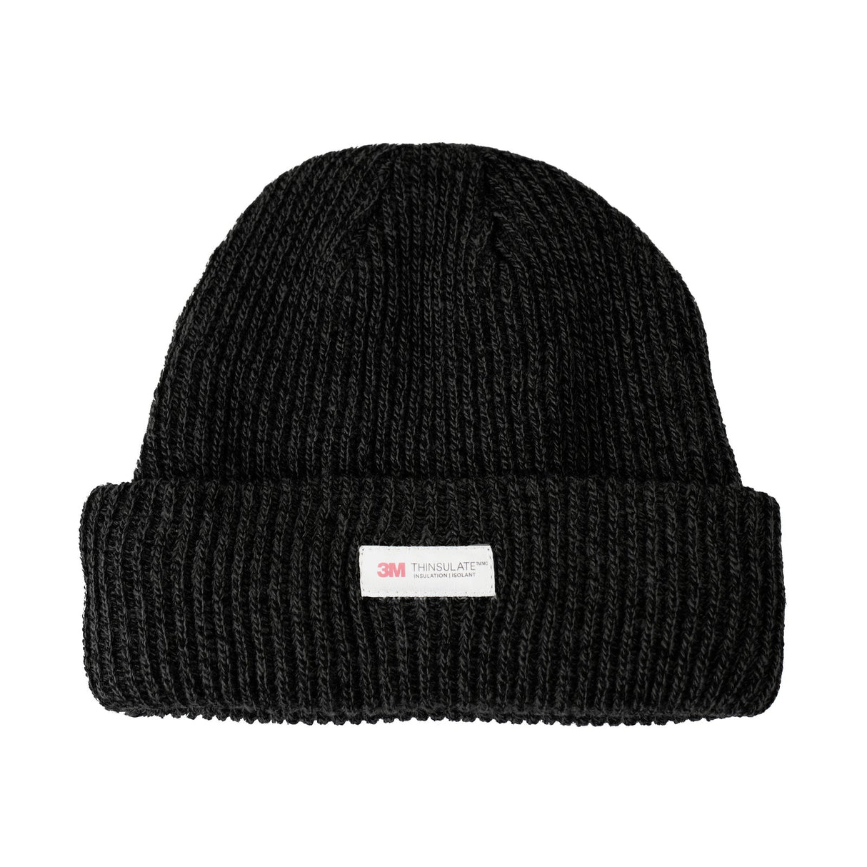 3M Thinsulate Black Beanie - Pull On Winter Thermal Knit Hat