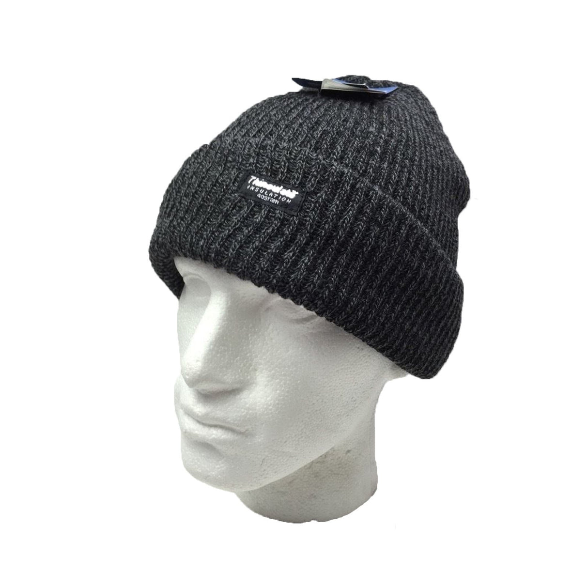 3M Thinsulate Charcoal Beanie - Pull On Winter Thermal Knit Hat