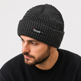 3M Thinsulate Charcoal Black Beanie - Pull On Winter Thermal Knit Hat