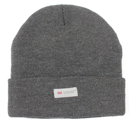 3x Dents 3M Thinsulate Beanie Pack - Charcoal Grey (Pull On Thermal Knit Ski Hat)