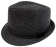 Dents Mens Wool Trilby Hat Stingy Brim with Band - Charcoal  Warm Winter Fully Lined Fedora)