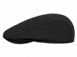 Dents Peaked Flat Ivy Cap Driving Newsboy Elastic Back Cabbie in Black - M/L