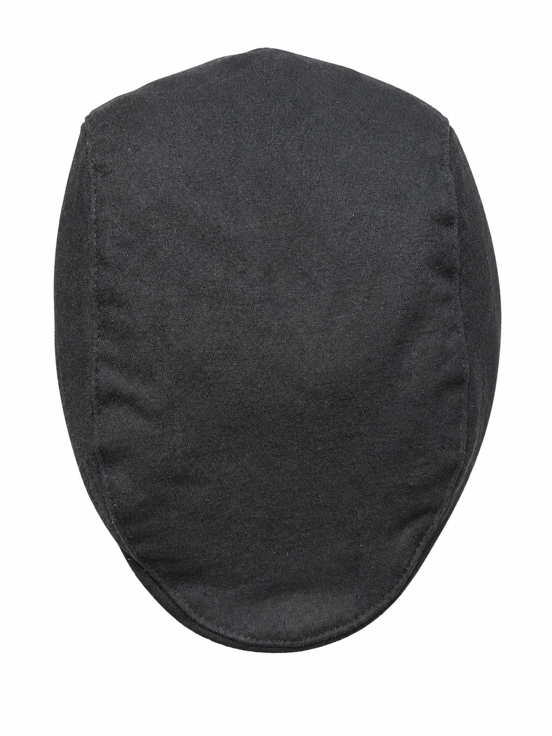 Dents Mens Peaked Flat Cap w/ Elastic Back - Black (Ivy Cap/Newsboy/Cabbie Hat)