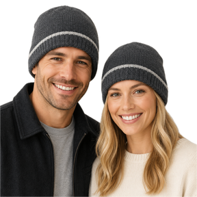 Dents Mens Thermal Insulation Wool Blend Knit Beanie - Charcoal (Warm Winter Thick Hat)