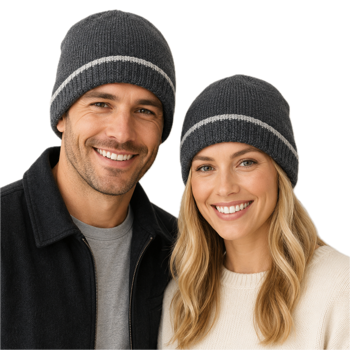 Dents Mens Thermal Insulation Wool Blend Knit Beanie - Charcoal (Warm Winter Thick Hat)