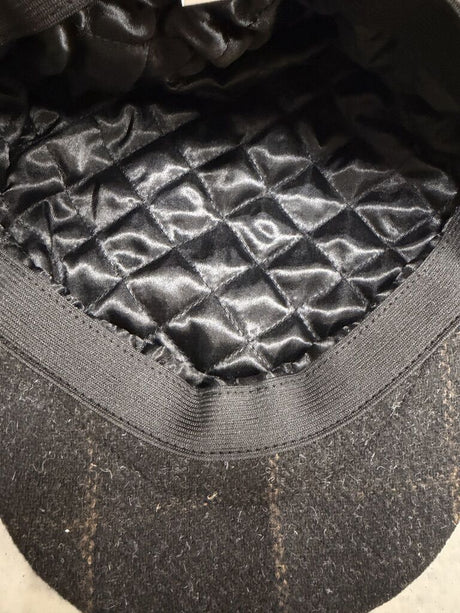 Dents Mens Quilted Woolmix Flat Ivy Cap - Black - S/M (Wool/Polyester)