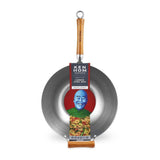 Ken Hom Excellence Carbon Steel Wok 32cm Stir Fry Pan Flat Base Induction