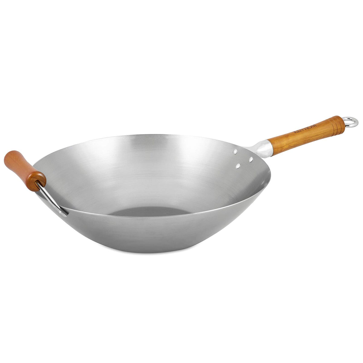 Ken Hom Excellence 36cm Carbon Steel Wok 1.8mm Stir Fry Pan Induction