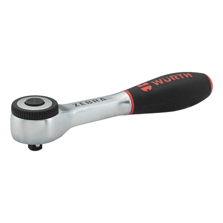 Wurth 1/4" Reversible Ratchet Wrench 360 Degree Twist Handle Chrome Vanadium 135mm