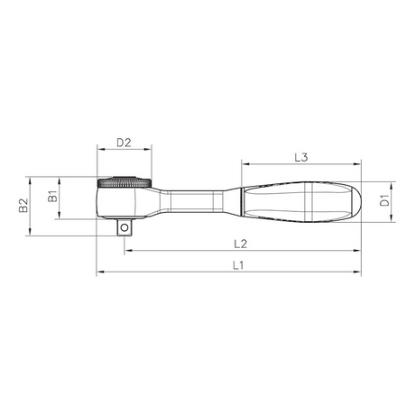 Wurth 3/8" Reversible Ratchet Wrench 360° Twist Handle Chrome Vanadium 175mm DIN 3122