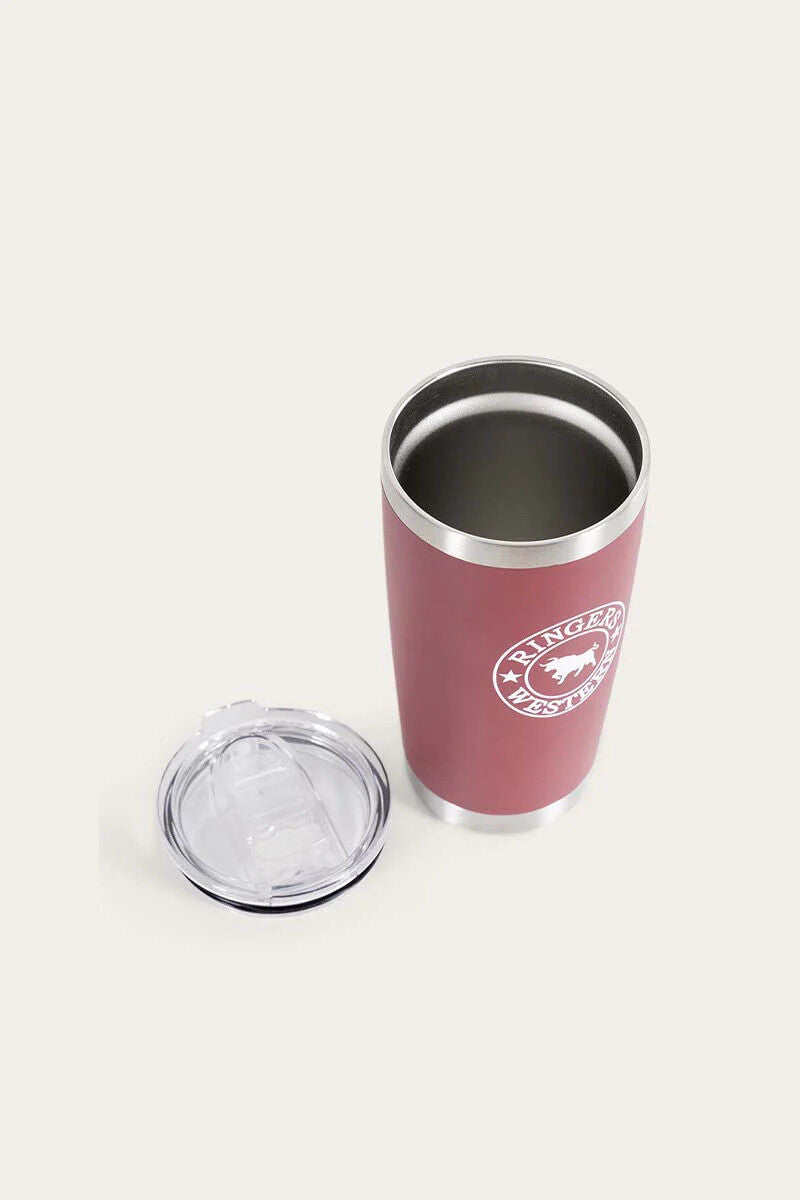 Ringers Western 590ml Riverstone Stainless Steel Tumbler Mug Cup  - Burgundy