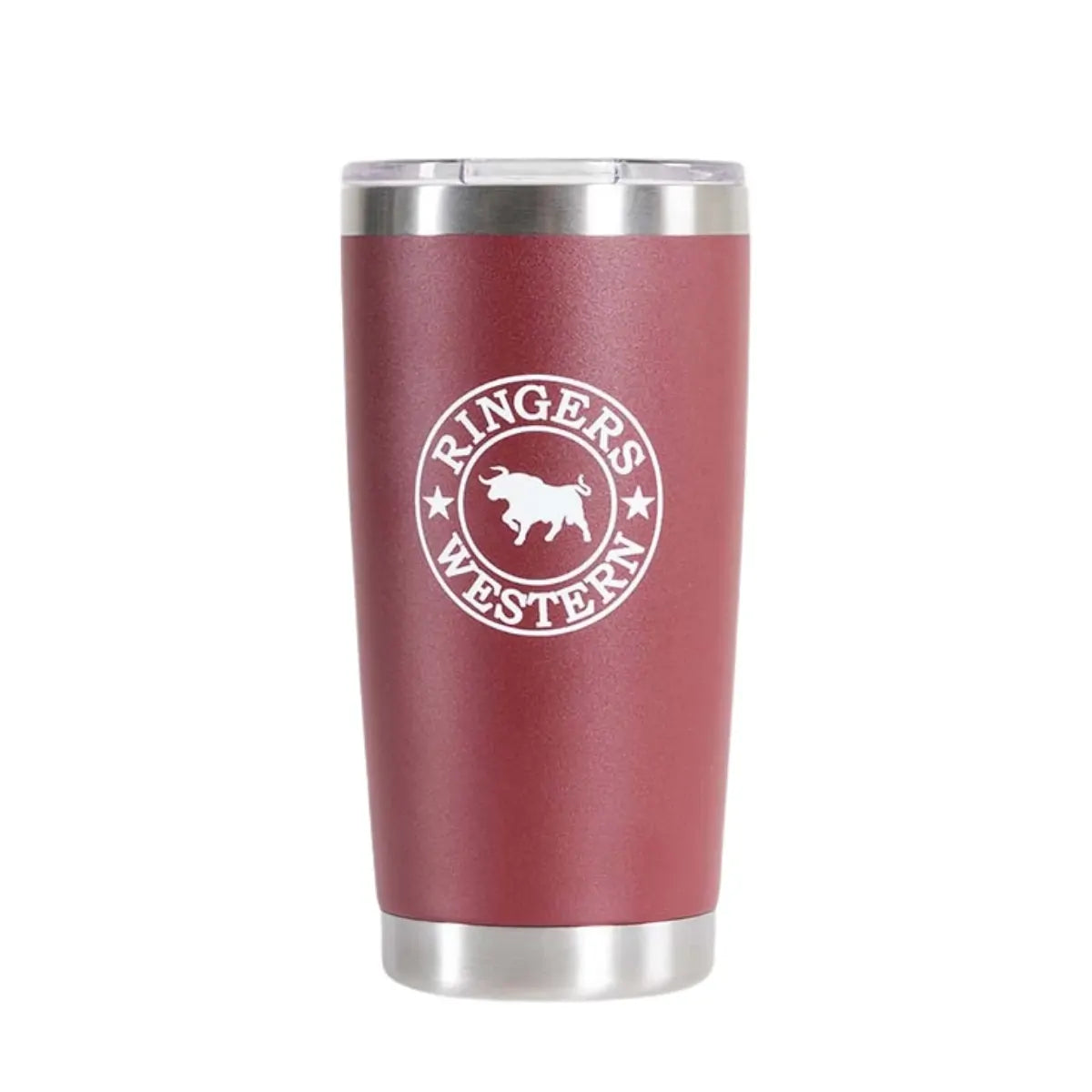 Ringers Western 590ml Riverstone Stainless Steel Tumbler Mug Cup  - Burgundy