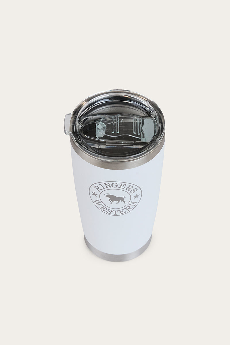Ringers Western 590ml Riverstone Stainless Steel Tumbler Mug Cup  - White