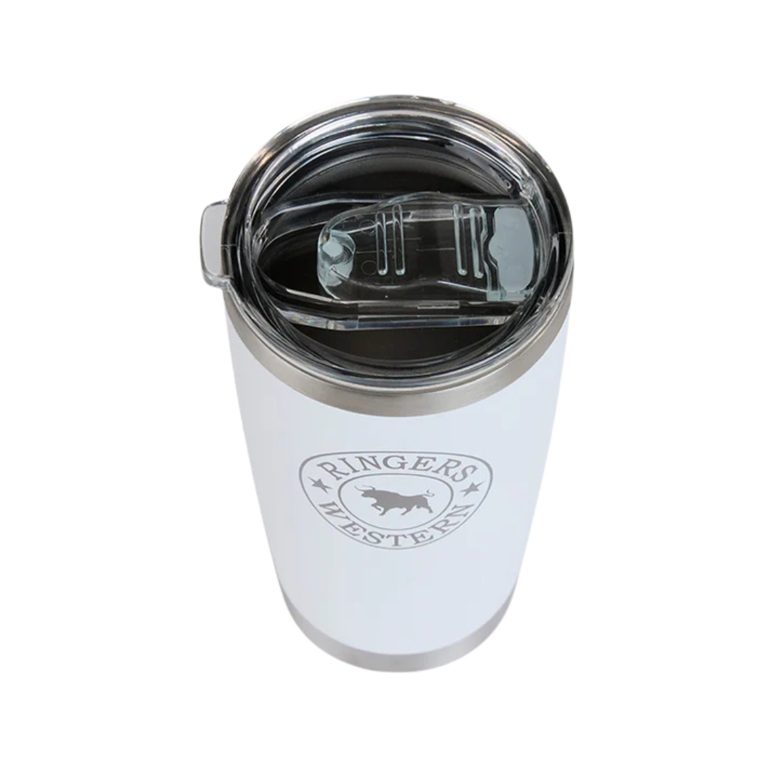 Ringers Western 590ml Riverstone Stainless Steel Tumbler Mug Cup  - White