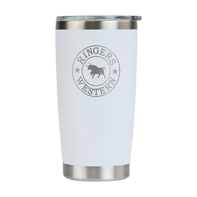 Ringers Western 590ml Riverstone Stainless Steel Tumbler Mug Cup  - White