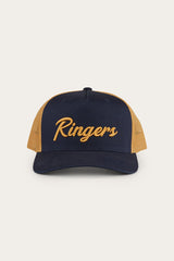 Ringers Western Hackett Trucker Baseball Cap Hat in Navy/Clay