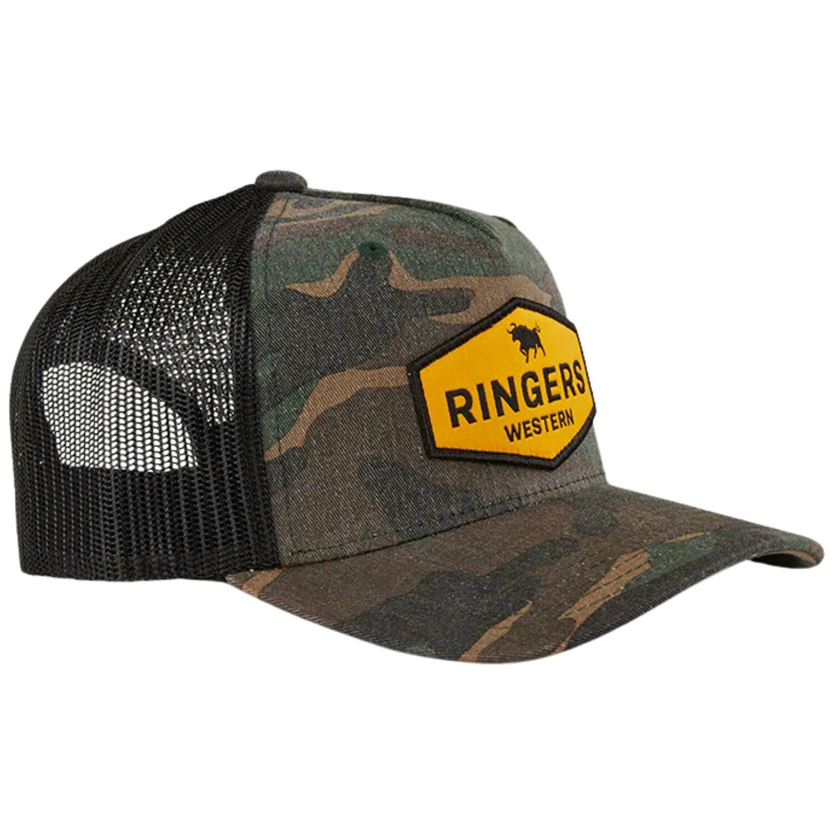 Ringers Western Scotty Kids Trucker Cap Mesh Back Adjustable Snapback in Camo