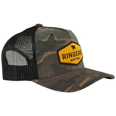 Ringers Western Scotty Kids Trucker Cap Mesh Back Adjustable Snapback in Camo