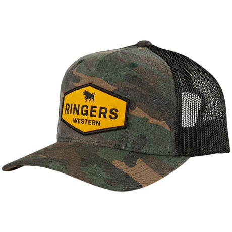 Ringers Western Scotty Kids Trucker Cap Mesh Back Adjustable Snapback in Camo