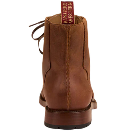 Ringers Western Hillside Mens Boot EE Width Full Grain Leather Goodyear Welt in Burnt Brown