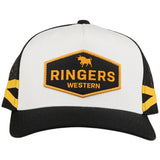 Ringers Western Cunningham Kids Trucker Cap Mesh Back Snapback in Black