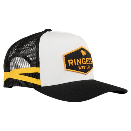 Ringers Western Cunningham Kids Trucker Cap Mesh Back Snapback in Black