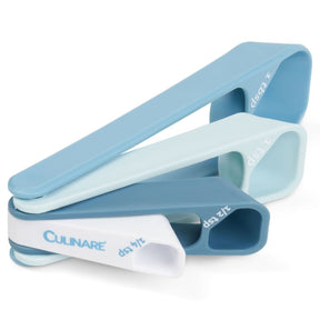 4pc Set Culinare 16cm Plastic Measuring Spoons Set Kitchen Baking - Blue