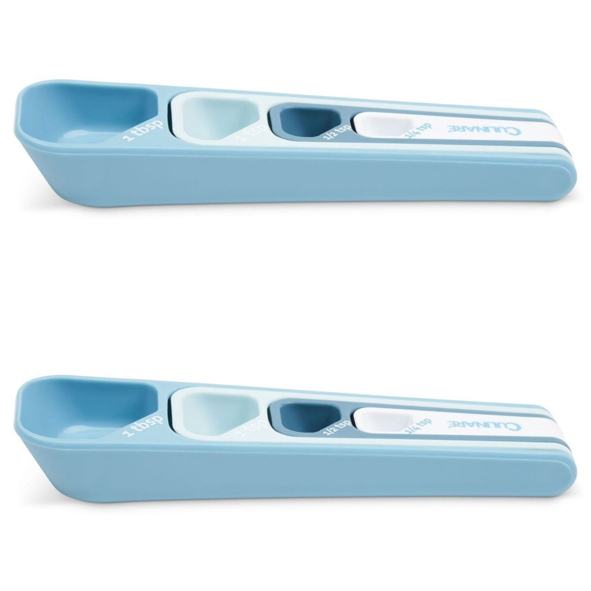 4pc Set Culinare 16cm Plastic Measuring Spoons Set Kitchen Baking - Blue