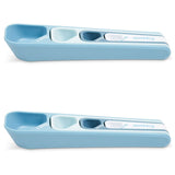 4pc Set Culinare 16cm Plastic Measuring Spoons Set Kitchen Baking - Blue