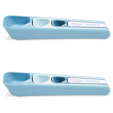 4pc Set Culinare 16cm Plastic Measuring Spoons Set Kitchen Baking - Blue