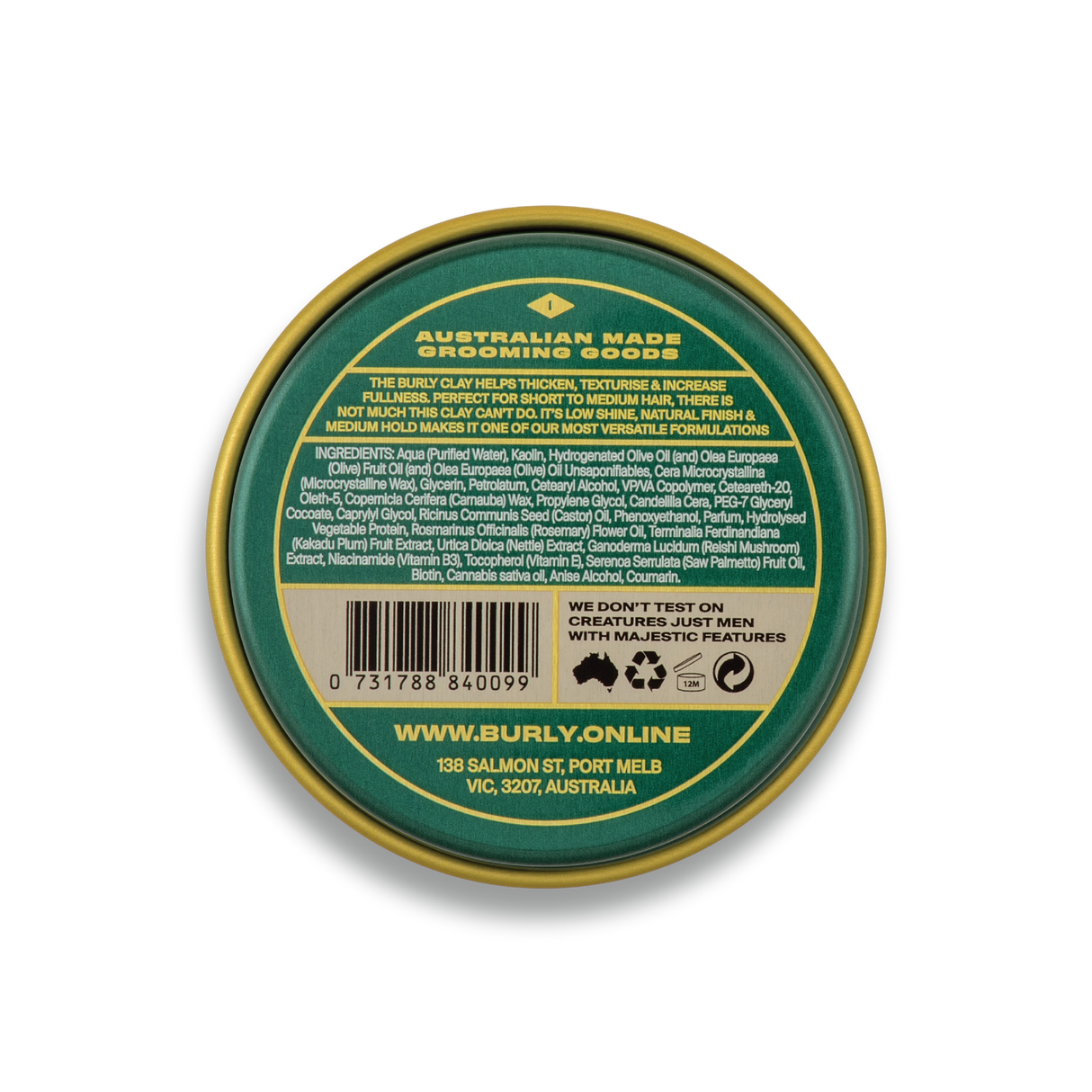 BURLY Styling Creme 50ml - Light Hold & Natural Finish (Australian Made)