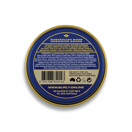 BURLY Styling Creme 50ml - Firm Hold & Matte Finish (Australian Made)
