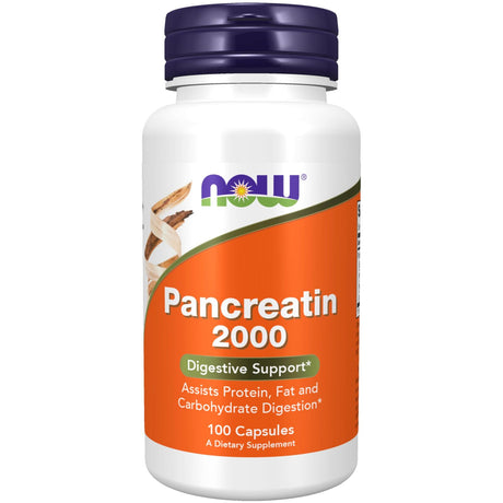 NOW Foods Pancreatin 2000 - 100 Capsules (200 mg per Capsule)