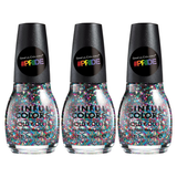 3x Sinful Colors 15ml Pride Nail Polish Long Lasting Pack - 1309 Pride Glitter