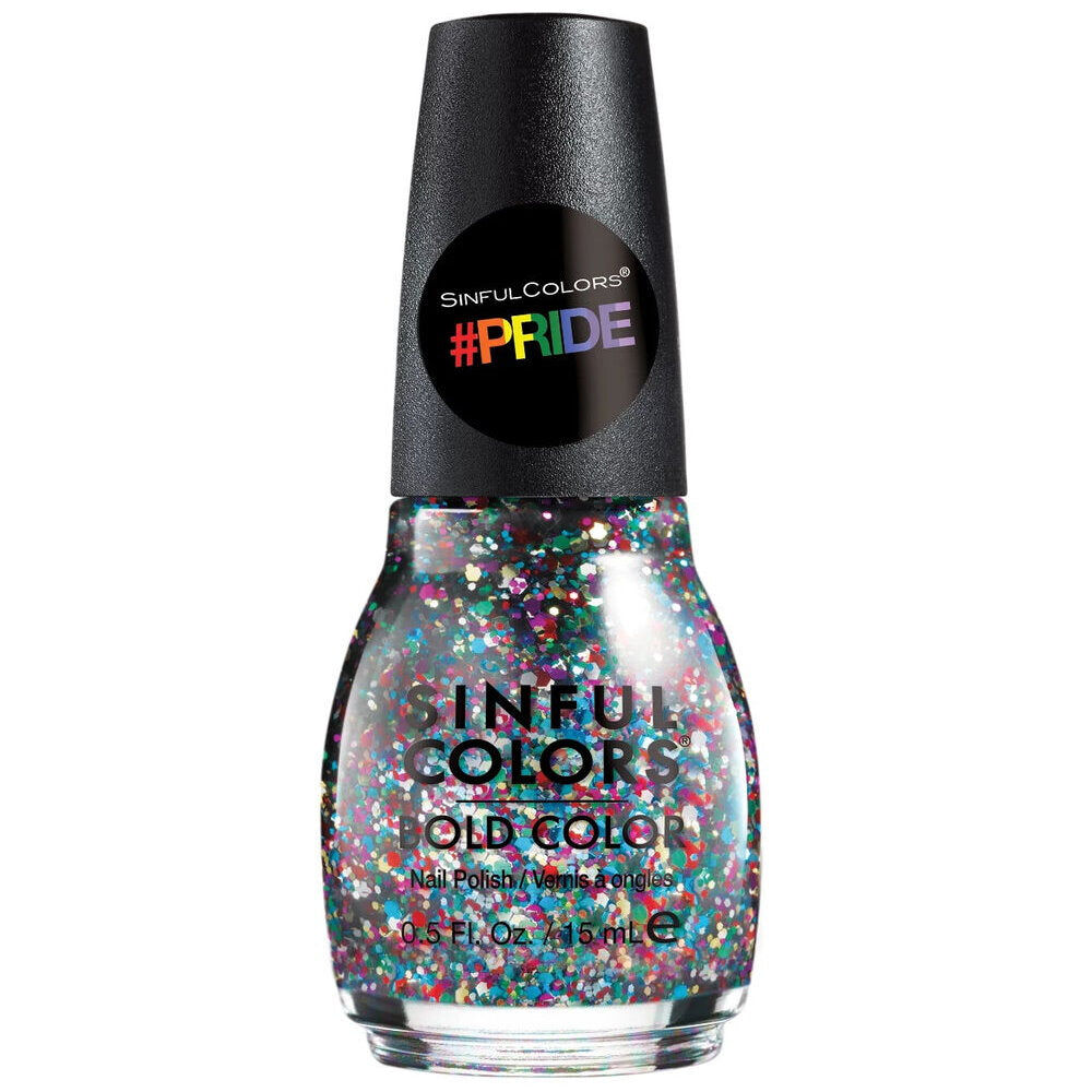 Sinful Colors 15ml Pride Nail Polish Long Lasting - 1309 Pride Glitter