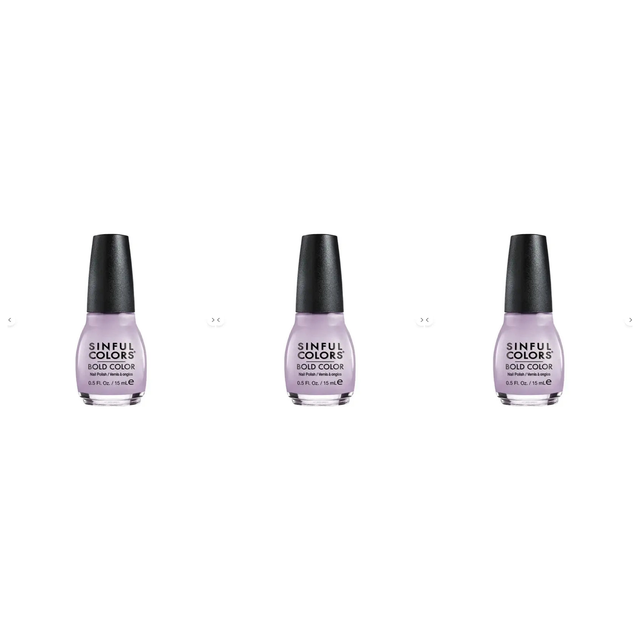 3x Sinful Colors 15ml Nail Polish 3-in-1 Treatment Top Coat Pack - 1707