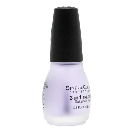 3x Sinful Colors 15ml Nail Polish 3-in-1 Treatment Top Coat Pack - 1707
